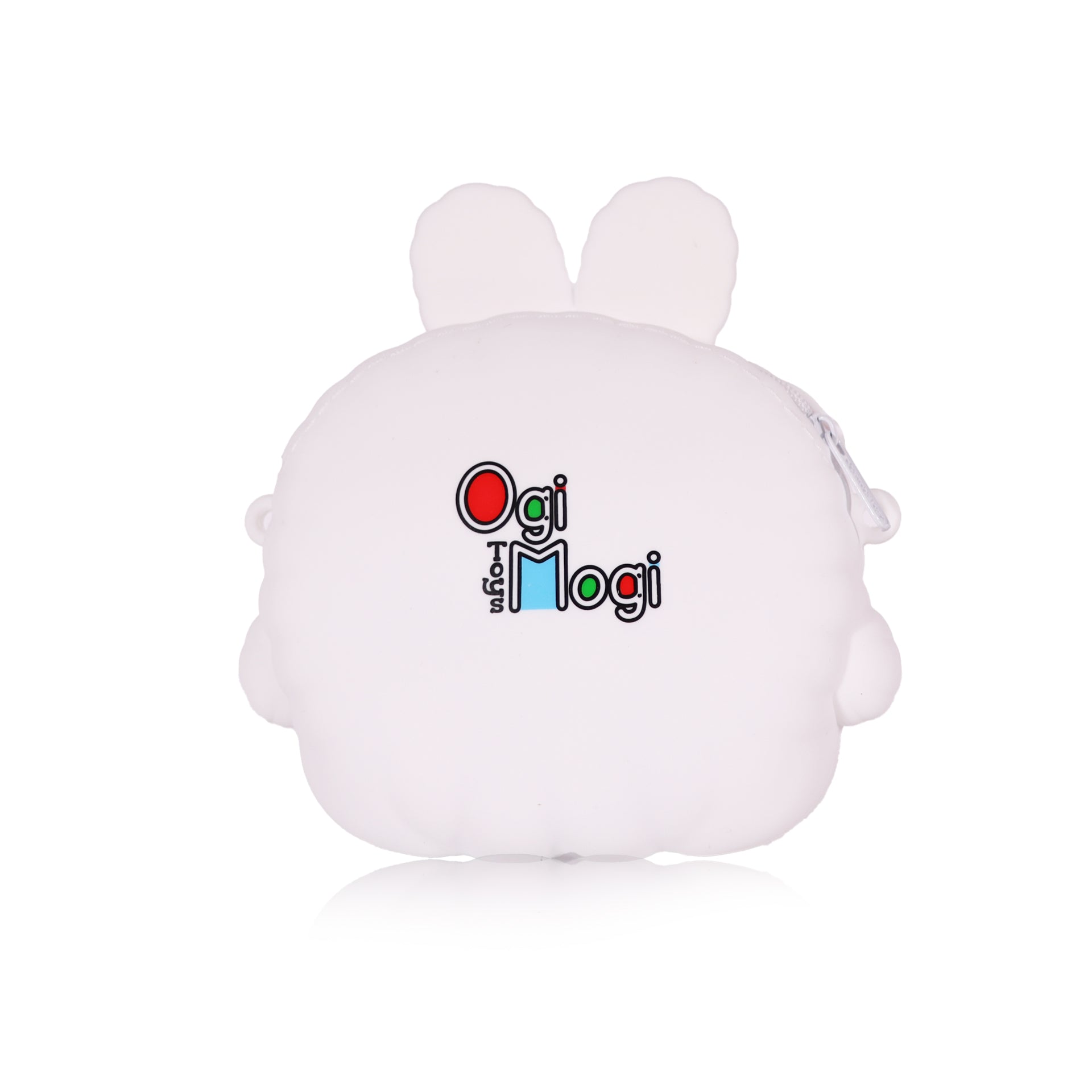 Ogi Mogi Toys Silikon Weiße Hasen Umhängetasche in bunten Farben, ideal für Kinder, leicht und wasserfest.